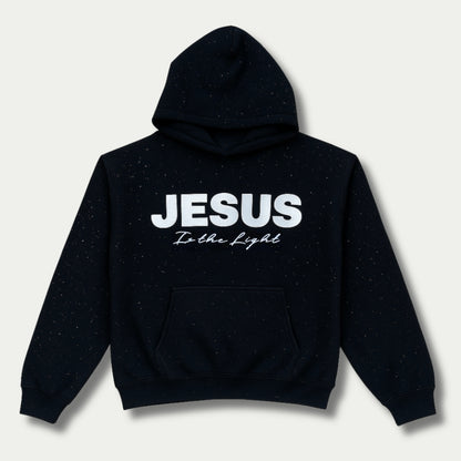 "Jesus is The Light" Rhinestone Hoodie